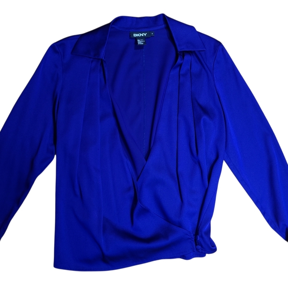 DKNY Women's Royal Blue Blouse